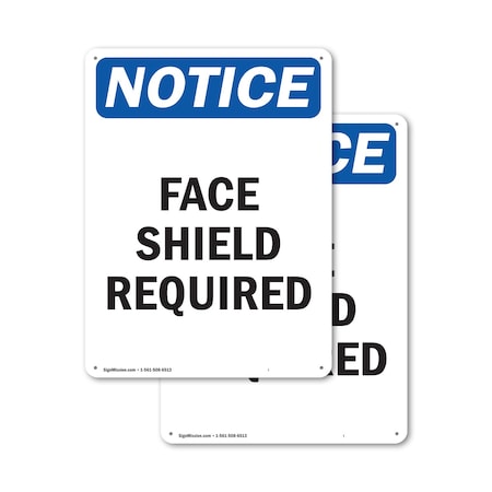 Signmission 18 in Height, 12 in Width, Plastic, Rectangle OS-2PACK-NS-P-1218-V-12388